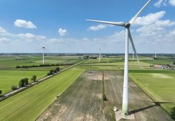 Landschap met windmolens