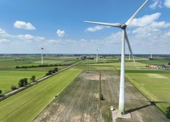 Landschap met windmolens