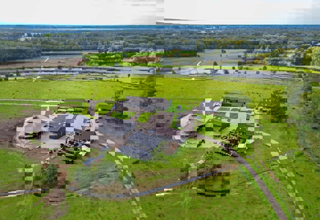 Dronefoto: overzicht van Erve Vechtdal