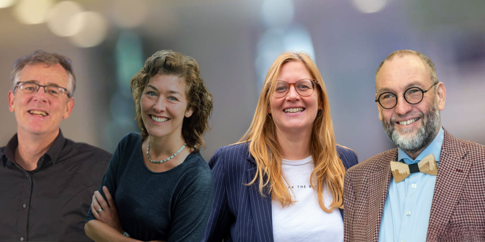 Ivo van Hilvoorde, Sandra van Hogen-Koster, Karin Dijkstra en Lucas Meijs in compilatiefoto