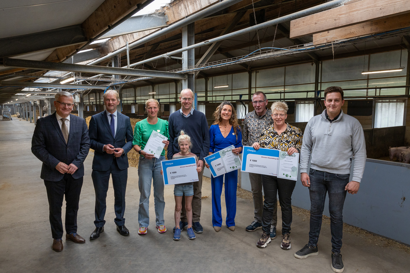  Op de foto v.l.n.r. Gert Harm ten Bolscher, Maurits von Martels, Nieske en Jeroen Neimeijer, Judith de Rijk, Henk en Alina Udink, Ruben Exterkate