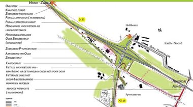 Schets Met Verbeteringen Knooppunt Raalte kaart en legenda