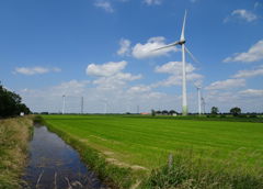 Landschap met windmolens
