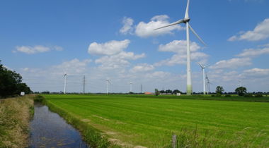 Landschap met windmolens