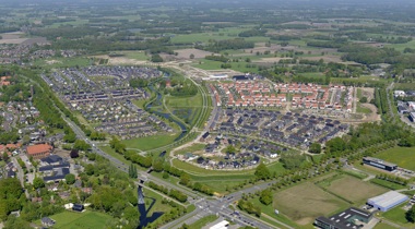 vogelperspectief foto van woonwijken en wegen