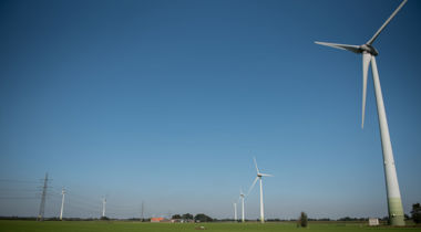 Landschap met windmolens