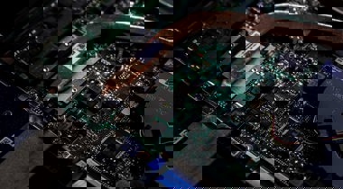 Close up van een chip