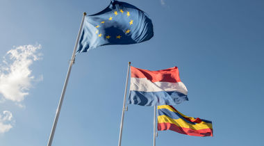 Vlaggen Europese unie, Nederland en Overijssel