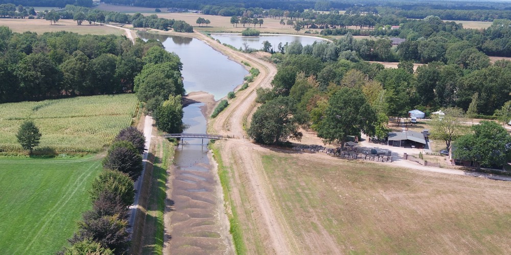Vogelperspectief landschap 