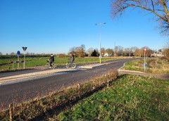 De heg bij de nieuwe situatie in IJsselmuiden ter indicatie. De heg wordt ook op andere gedeeltes van de N760 toegepast.