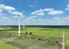 landschap met windmolens