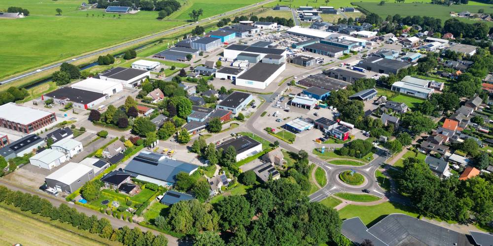 Luchtfoto bedrijventerrein Blankenfoort