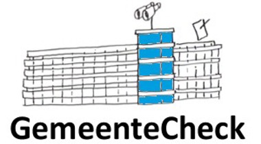 Tekening Provinciehuis Overijssel met tekst: GemeenteCheck