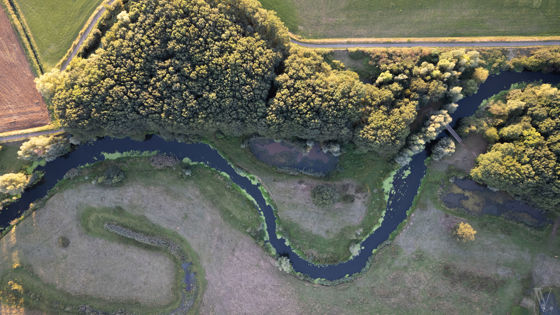 Dronefoto van de Regge (fotograaf Vincent Croce, MarketingOost)